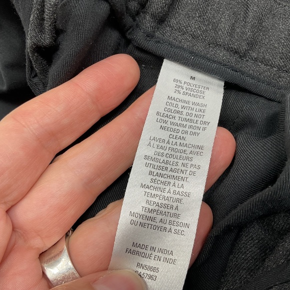 Nordstrom Men's Gray Tech Smart Trim Fit Dress Pants Drawstring Waistband Size M - Picture 5 of 8